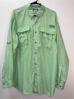 Columbia PFG Fishing Outdoors Long Sleeve Button Front Medium